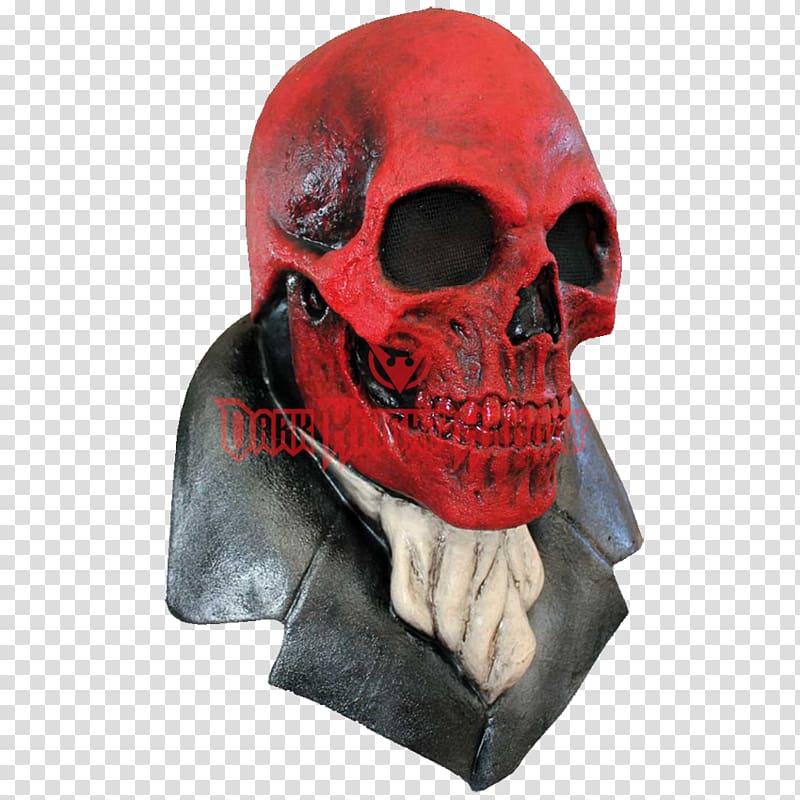 Red Skull Jason Voorhees Mask Halloween, skull transparent background PNG clipart