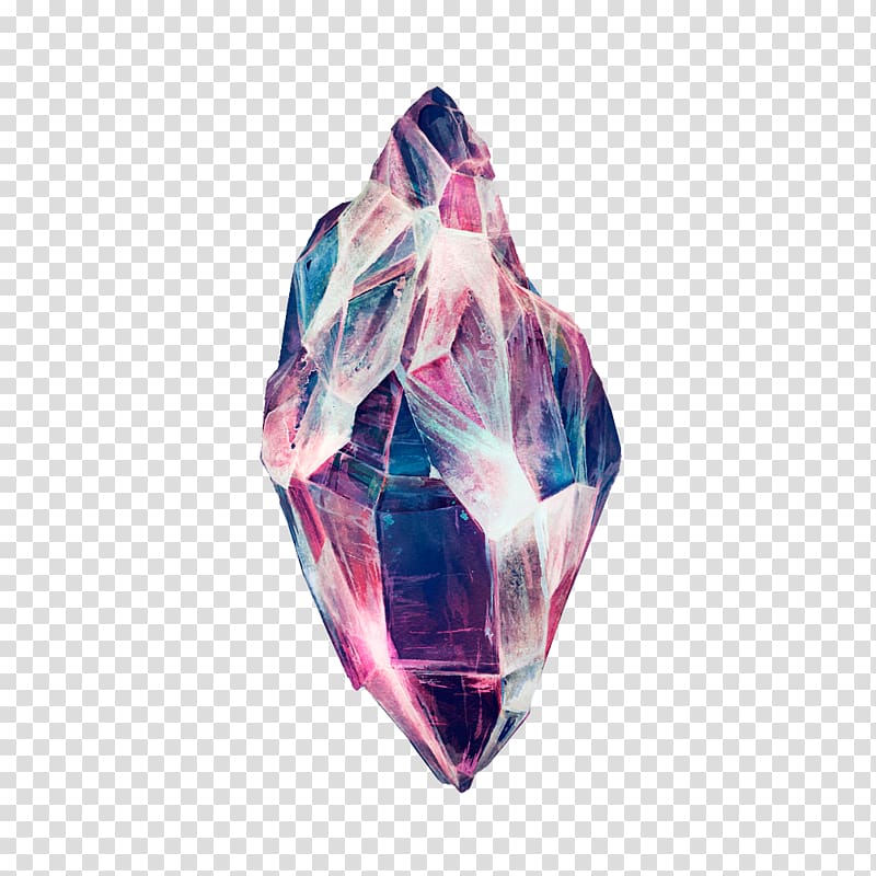 blue and pink gemstone , Drawing Crystal Mineral Quartz, stones and rocks transparent background PNG clipart
