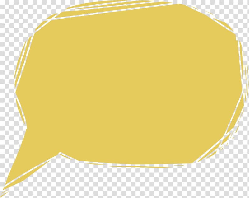 yellow illustration, Speech balloon Computer file, Yellow hand painted dialogue bubbles transparent background PNG clipart