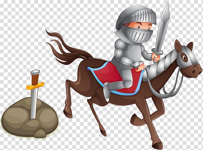 Horse Knight Illustration, Cartoon Knight transparent background PNG clipart