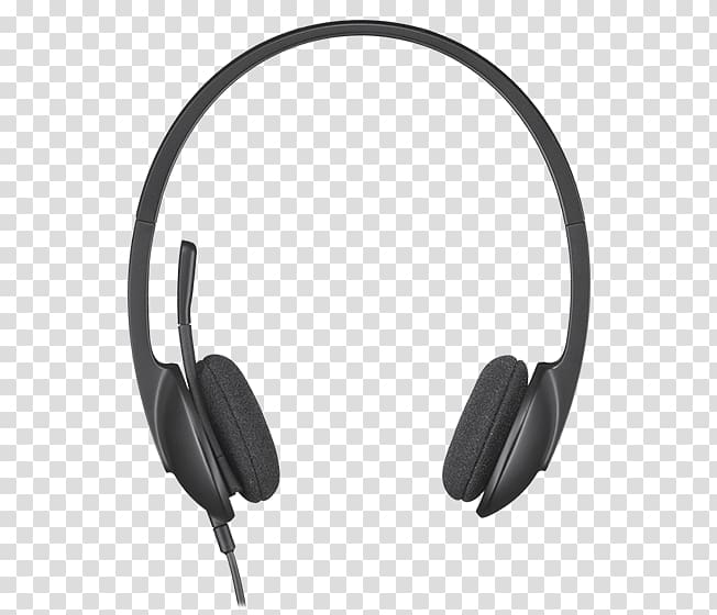 Microphone Logitech H340 Headset Headphones Computer, microphone transparent background PNG clipart