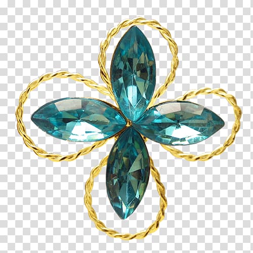 Earring Jewellery Brooch Turquoise, Emerald Jewelry transparent background PNG clipart