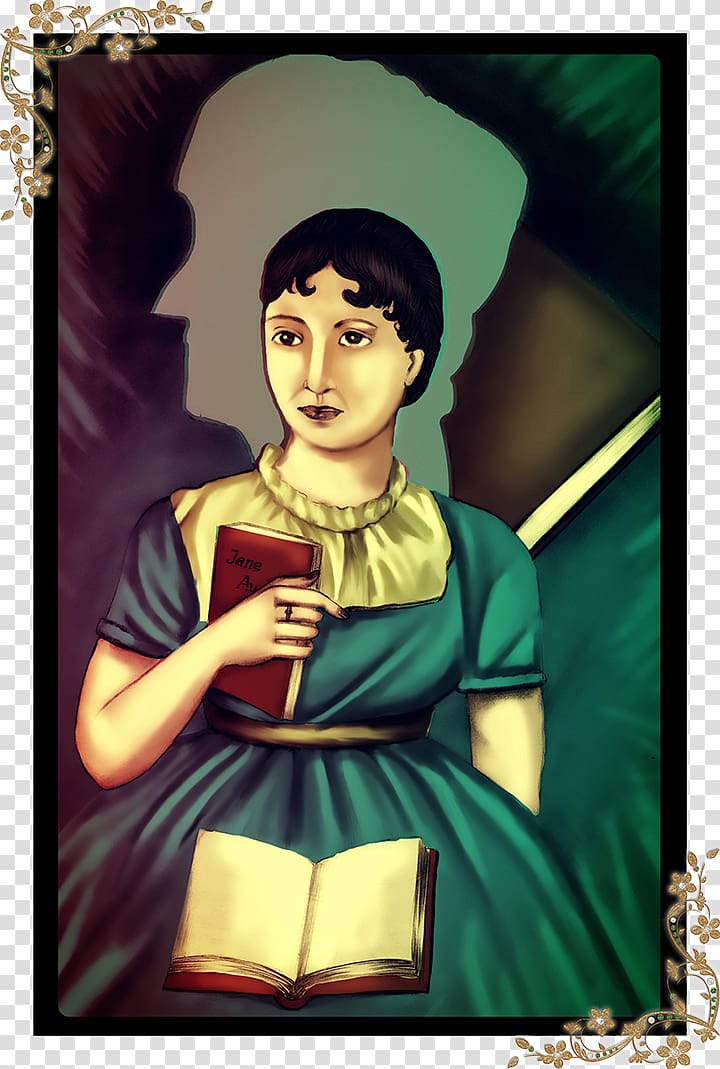 Religion Cartoon Poster Character, Jane austen transparent background PNG clipart