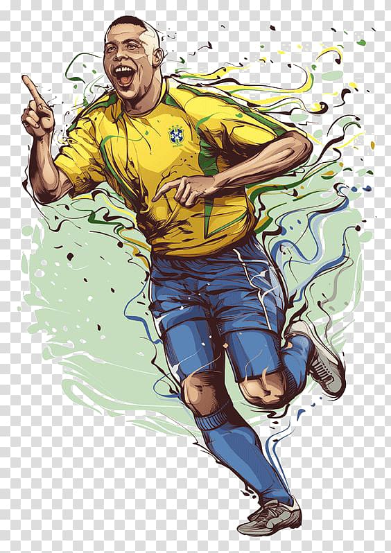 soccer player pop art, Football Stars transparent background PNG clipart