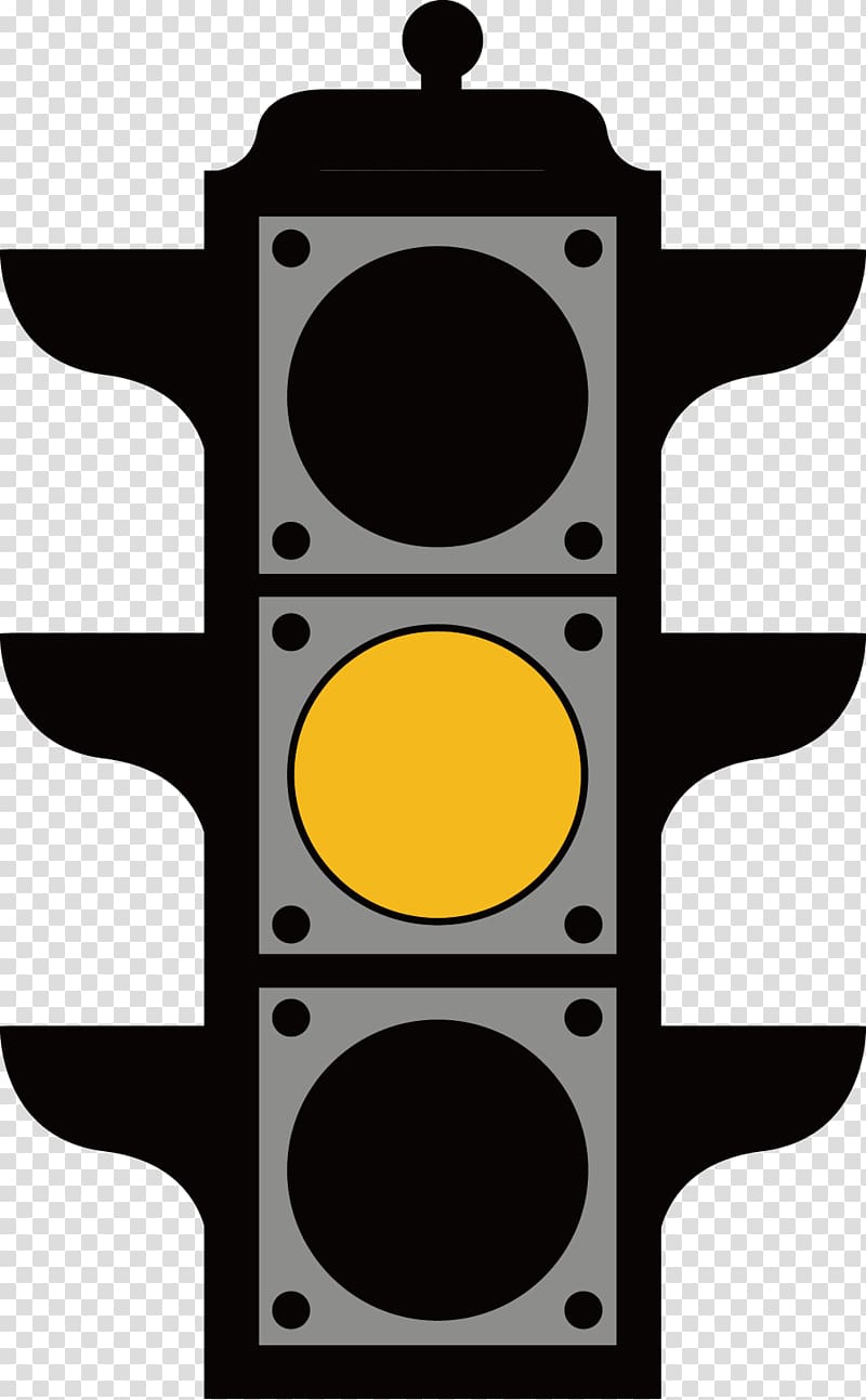 Traffic light Lamp, Lit yellow traffic lights transparent background PNG clipart