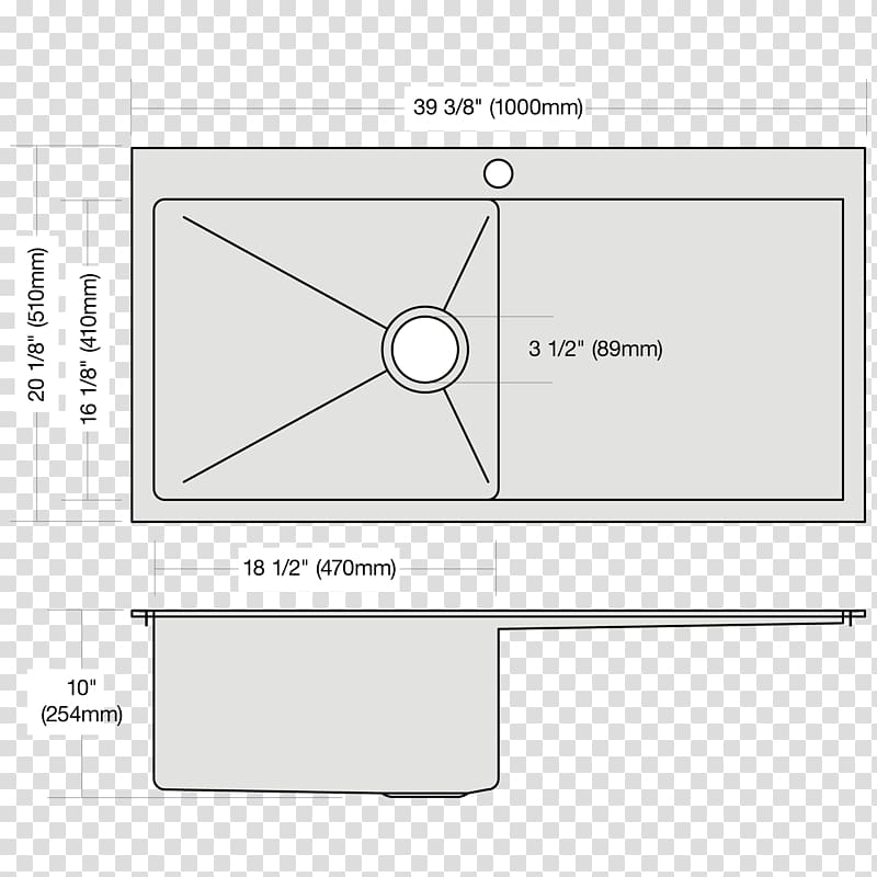 Paper Product design Line Diagram Angle, Sink Plan transparent background PNG clipart