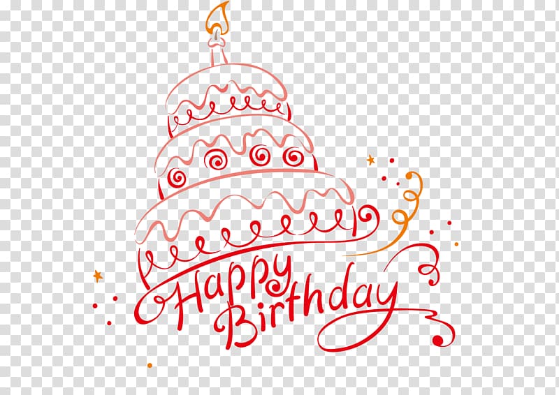 Birthday cake Wedding cake, Birthday Cake, cake illustration with happy birthday text overlay transparent background PNG clipart