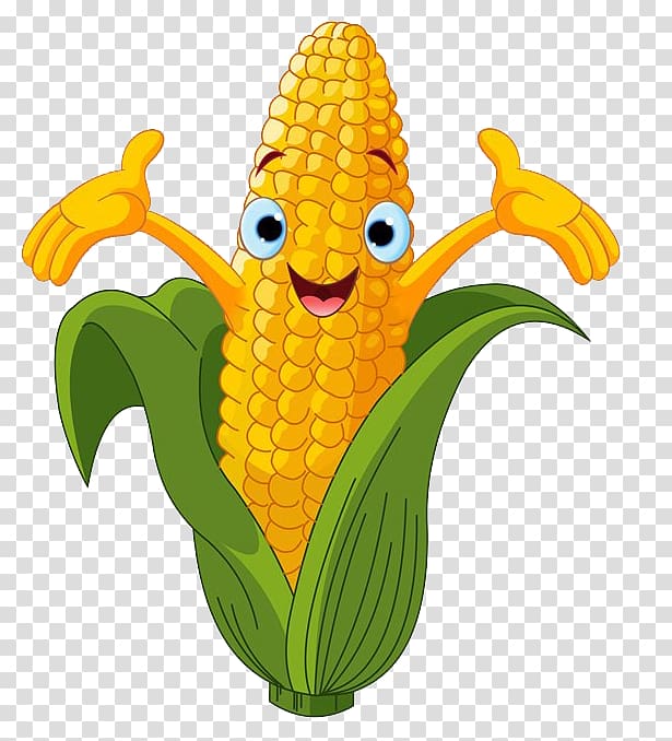 Corn on the cob Maize Sweet corn Cartoon, popcorn transparent background PNG clipart