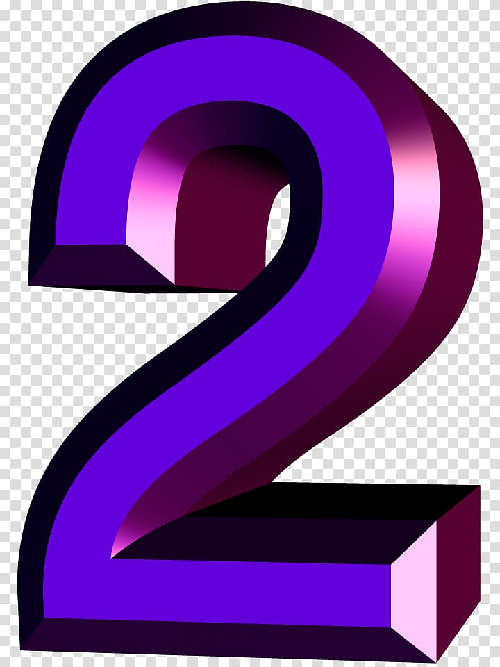number 2 clipart purple