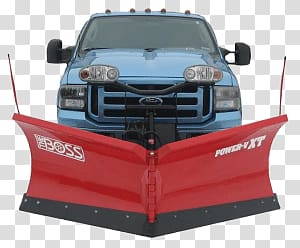 red Boss snow blade, Snow Plough on A Truck transparent background PNG clipart