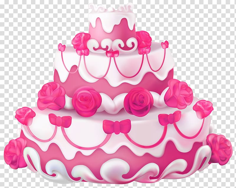 Wedding cake Fruitcake Birthday cake Layer cake Cupcake, PINK CAKE transparent background PNG clipart