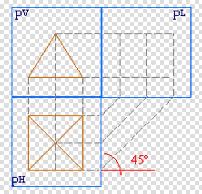 Triangle Point Diagram Orthographic projection, triangle transparent background PNG clipart