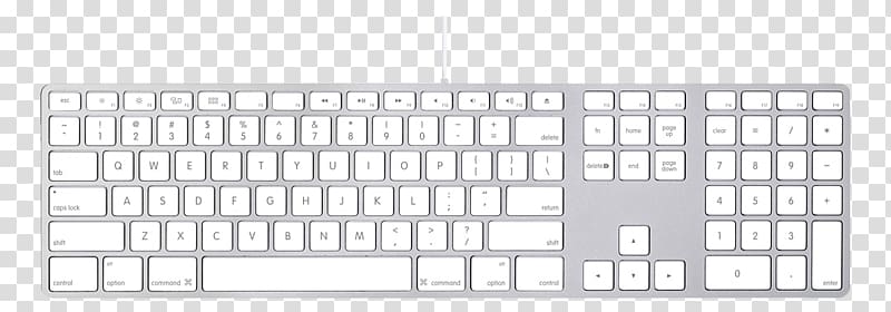 Apple Keyboard Computer keyboard MacBook Laptop, Numeric Keypad transparent background PNG clipart