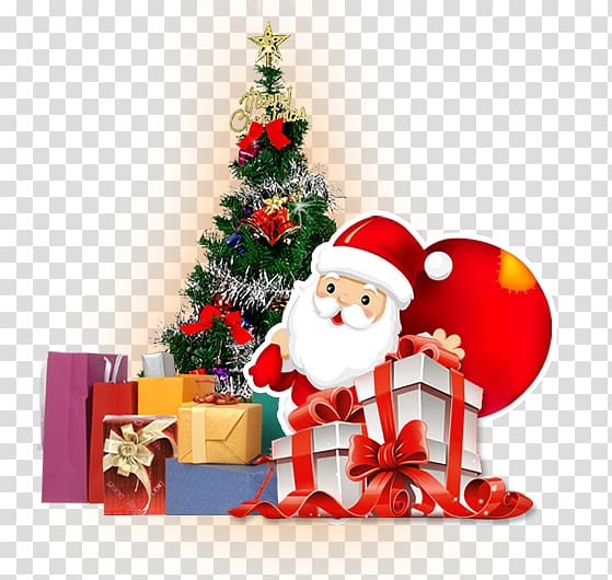 Christmas ornament Santa Claus Christmas tree, Creative Christmas transparent background PNG clipart