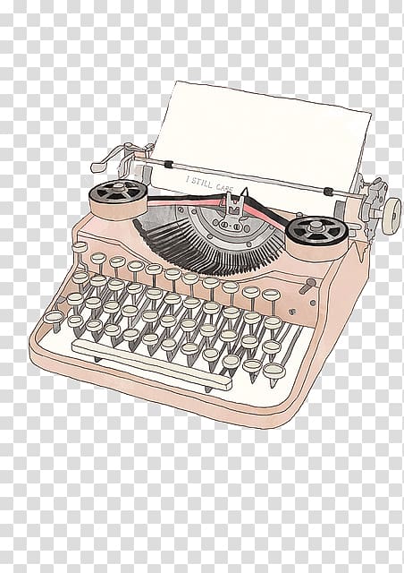 Typewriter Paper Drawing, suitcase vintage transparent background PNG clipart