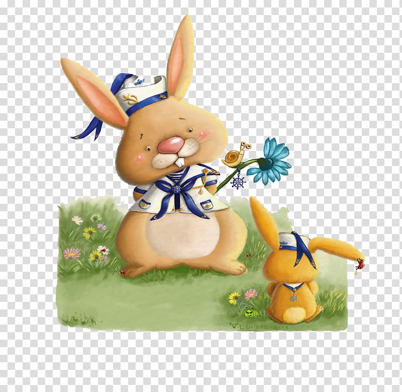 Easter Bunny Rabbit Cuteness, Cute rabbit teacher transparent background PNG clipart