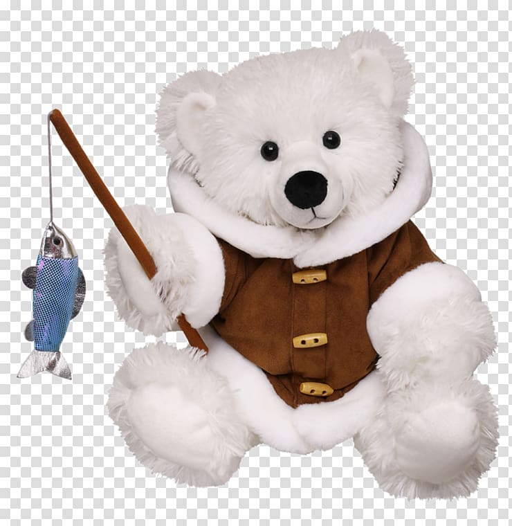 Teddy bear Stuffed toy , Bear holding a fishing rod transparent background PNG clipart