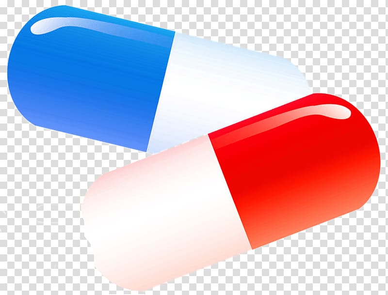 Cartoon Blue Capsule, Red blue pills transparent background PNG clipart