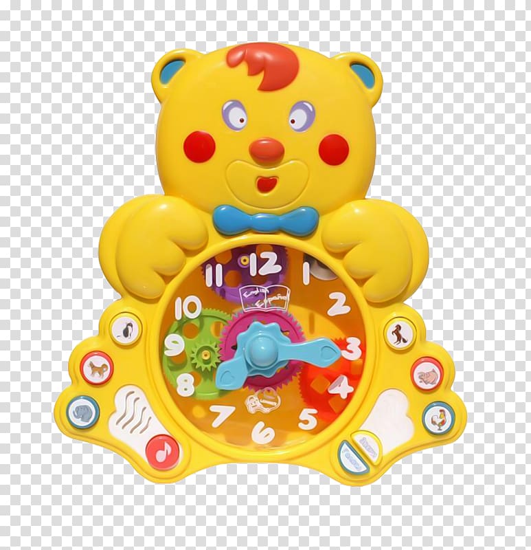 Alarm clock Toy Table, Bear alarm clock transparent background PNG clipart