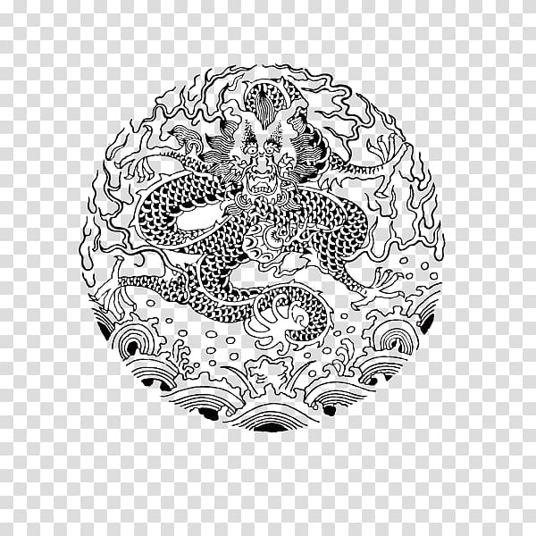 Motif Chinese dragon , Dragon,decoration,Chinese style transparent background PNG clipart