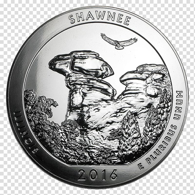 Shawnee National Forest Coin Silver Voyageurs National Park El Yunque National Forest, metal coin transparent background PNG clipart