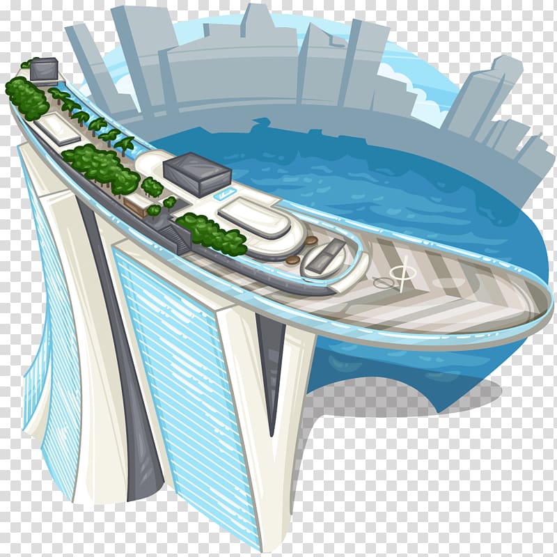 Marina Bay Sands Infinity pool Hotel, SINGAPORE transparent background PNG clipart