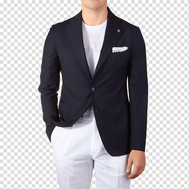 Blazer T-shirt Button Clothing Lounge jacket, navy blazer transparent background PNG clipart