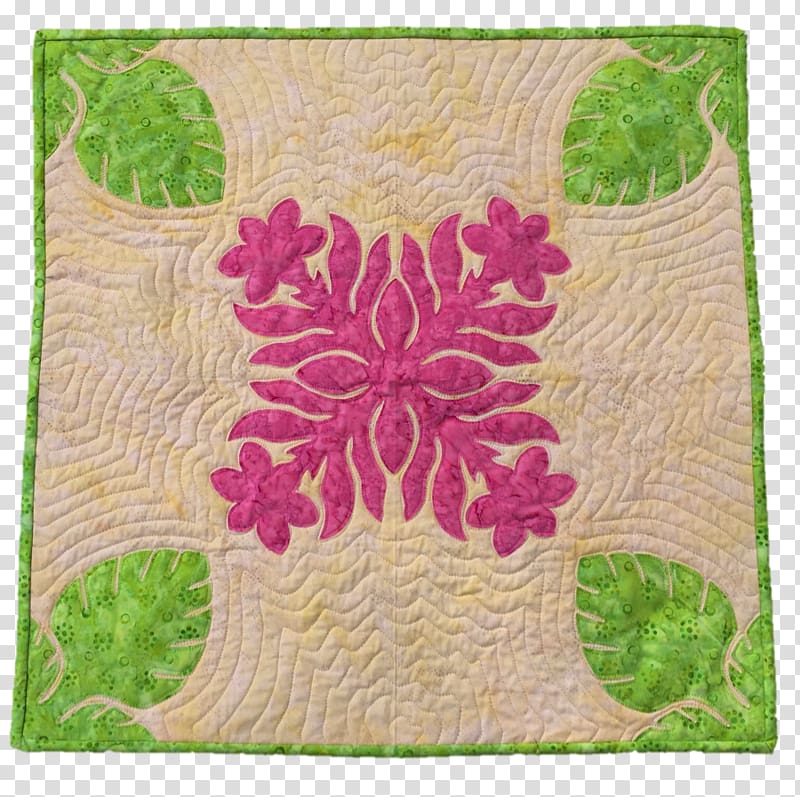 Hawaiian quilt Needlework Pillow Pattern, Laser Cut transparent background PNG clipart
