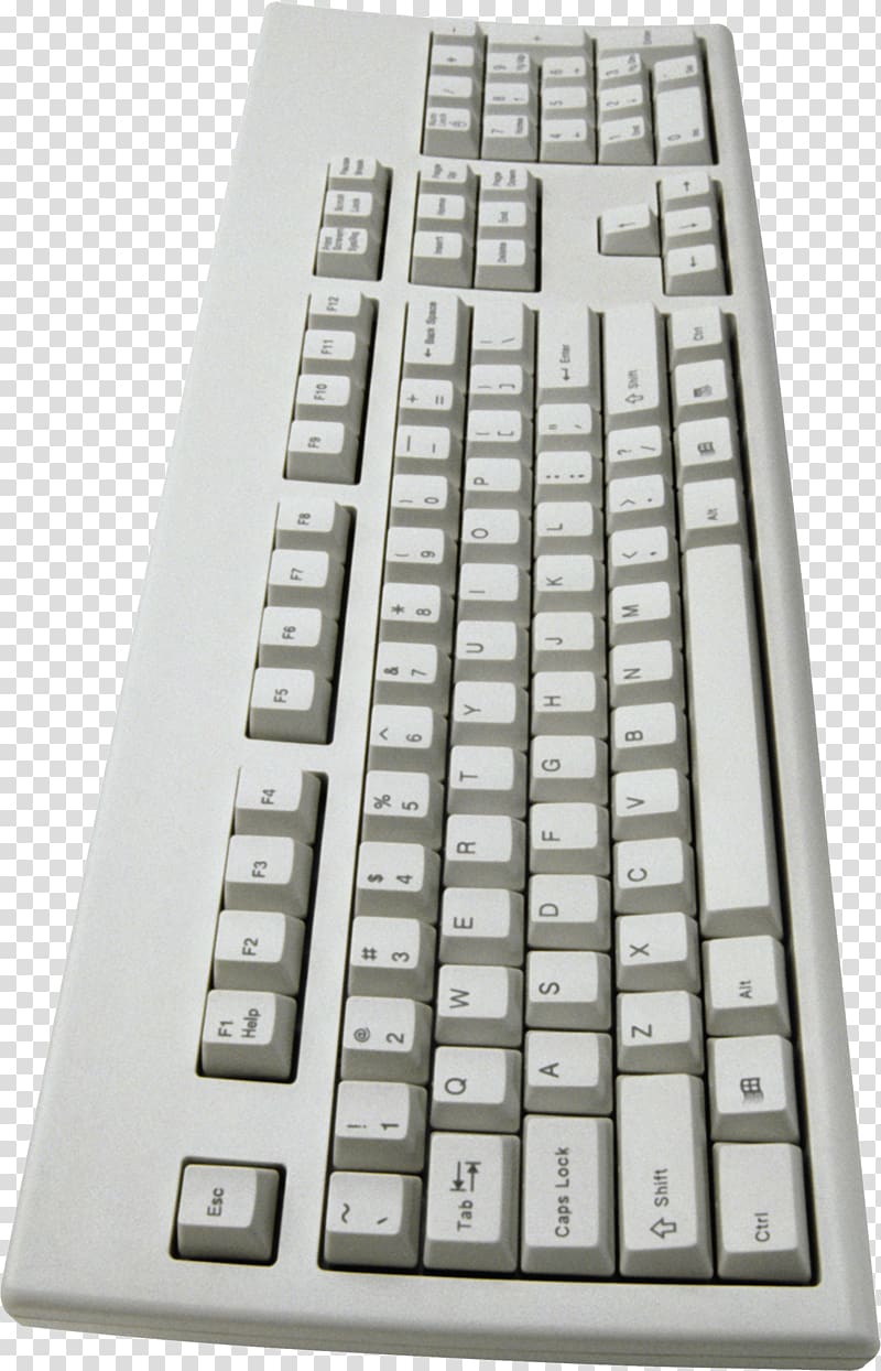 Computer keyboard Computer mouse Typing, White Keyboard transparent background PNG clipart