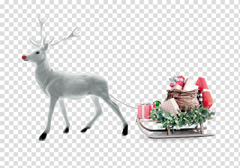 Rudolph Reindeer Santa Claus Christmas, Christmas Snow Deer transparent background PNG clipart