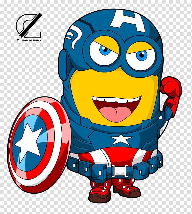 Captain America Minion , Captain America YouTube Iron Man Minions Superhero, captain america transparent background PNG clipart