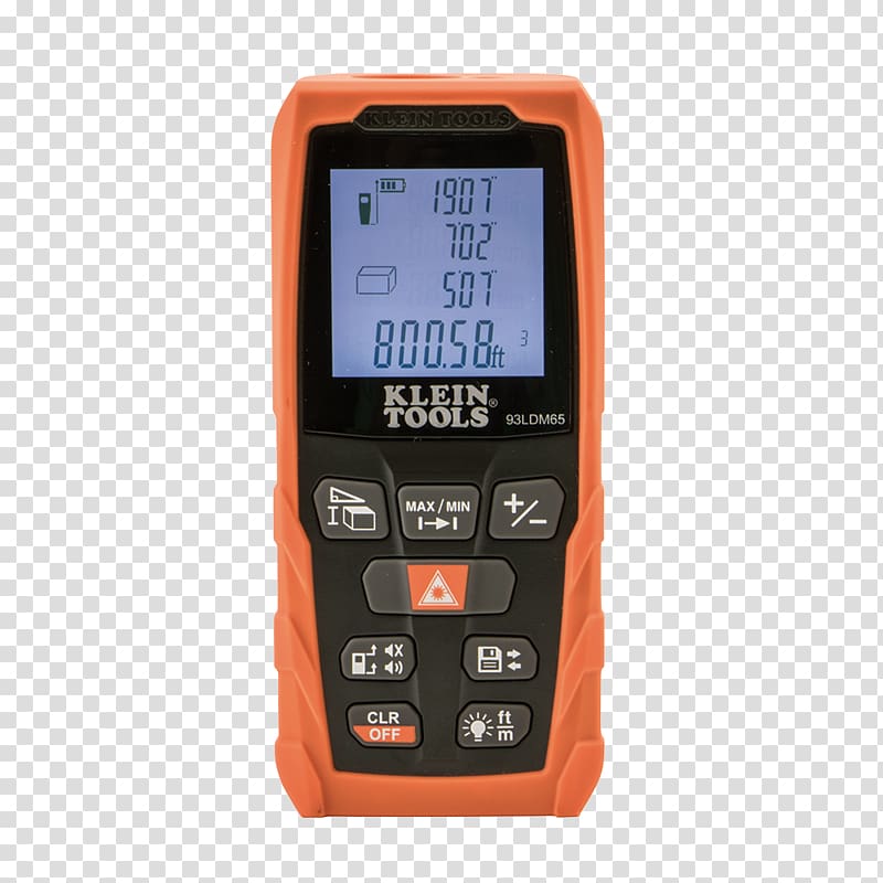 Hand tool Measurement Klein Tools Laser rangefinder, measuring height transparent background PNG clipart