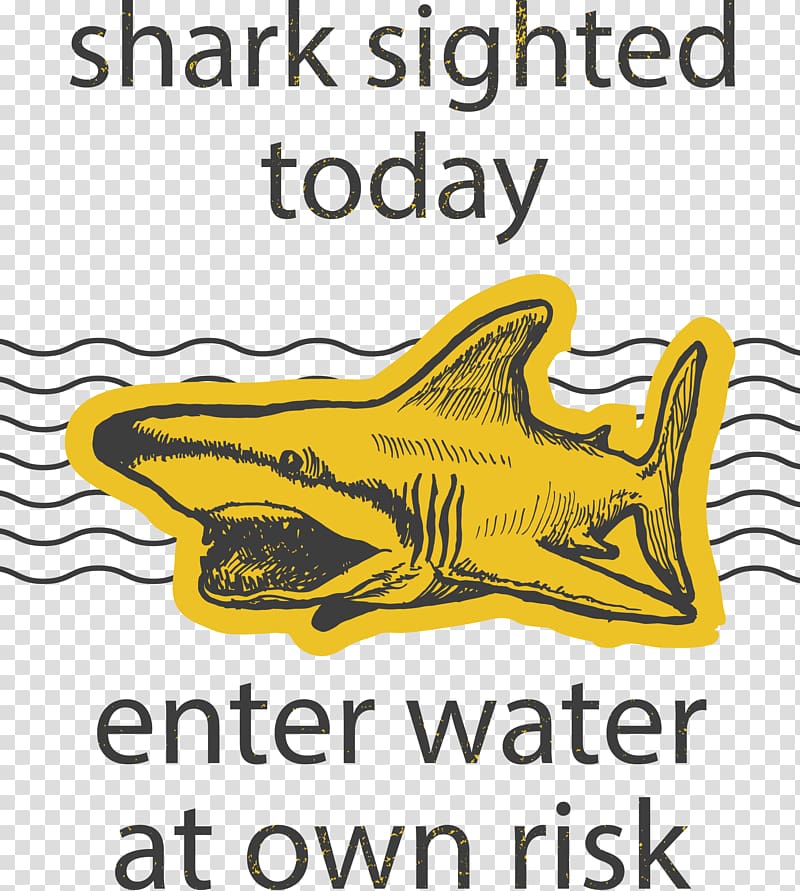 Shark Illustration, Decorative yellow shark transparent background PNG clipart