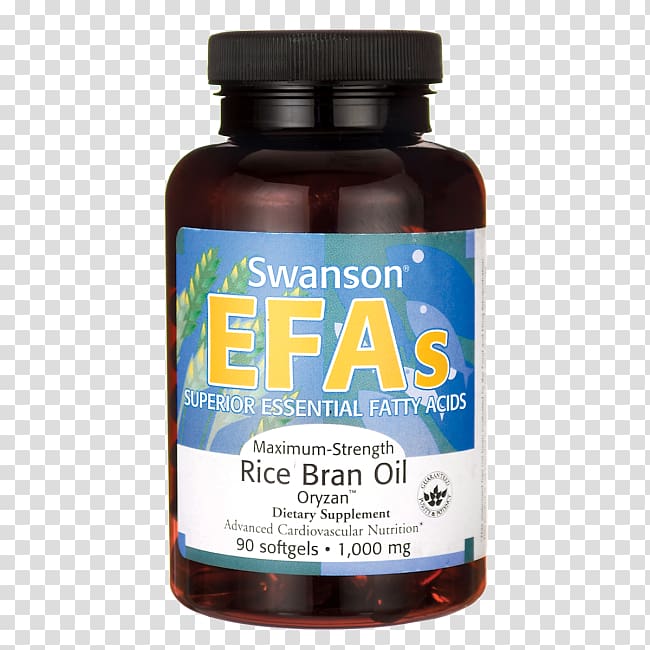 Dietary supplement Swanson Health Products Essential fatty acid Rice bran oil Softgel, Rice Bran Oil transparent background PNG clipart