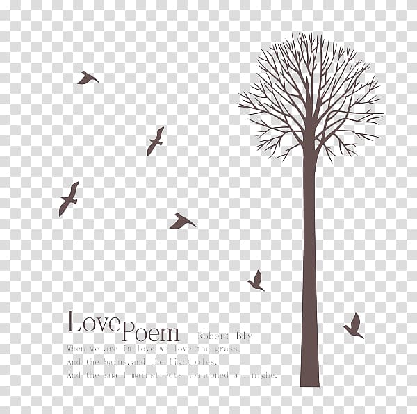 bird and tree wall stickers free transparent background PNG clipart