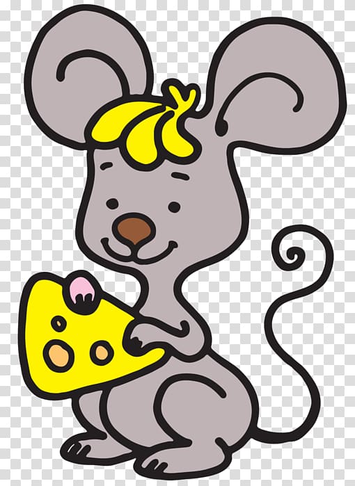 Computer mouse Animal Coloring book , Cute colored little mouse transparent background PNG clipart