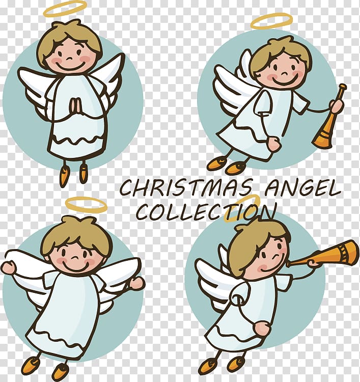 Angel Christmas Coloring book Nativity scene , Hand drawn cute little angel transparent background PNG clipart
