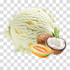 Gelato Pistachio ice cream Coconut milk, coconut ice transparent background PNG clipart thumbnail