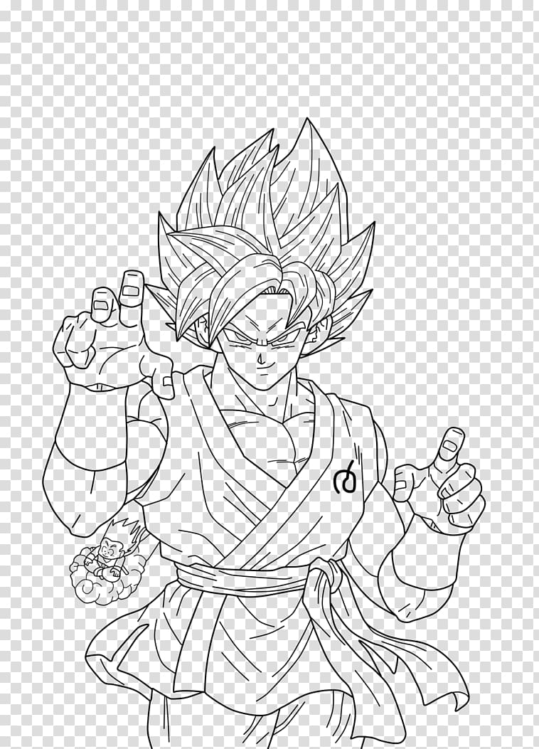 Goku Vegeta Gohan Trunks Majin Buu, dragon ball drawing with color transparent background PNG clipart