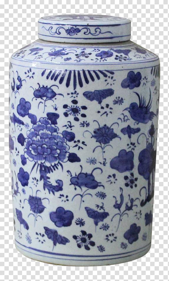 Blue and white pottery Ceramic Jar Porcelain Container, jar transparent background PNG clipart