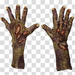 hands with burns and wounds, Pair Of Zombie Hands transparent background PNG clipart