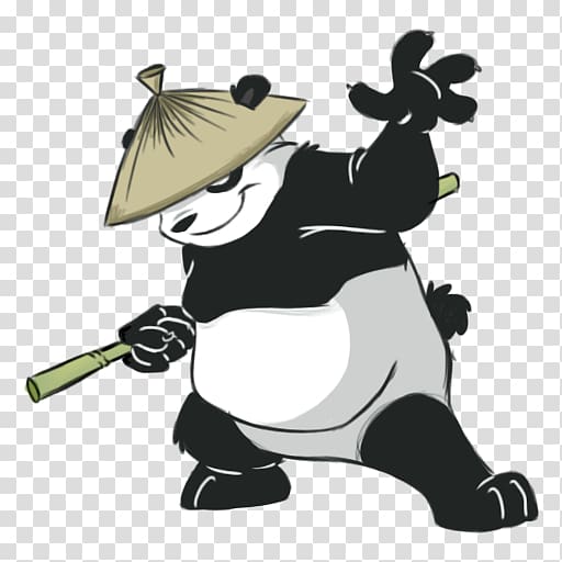 Giant panda Cartoon Drawing , Kung-fu panda transparent background PNG clipart