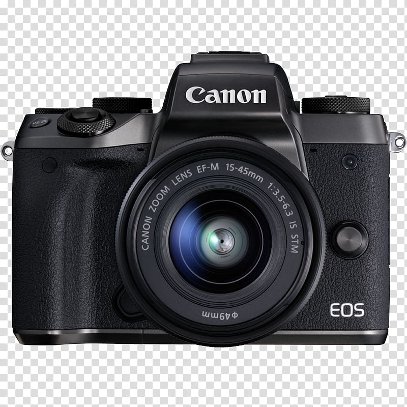 Canon EOS M5 Canon EOS M6 Canon EOS M100 Mirrorless interchangeable-lens camera, Camera transparent background PNG clipart