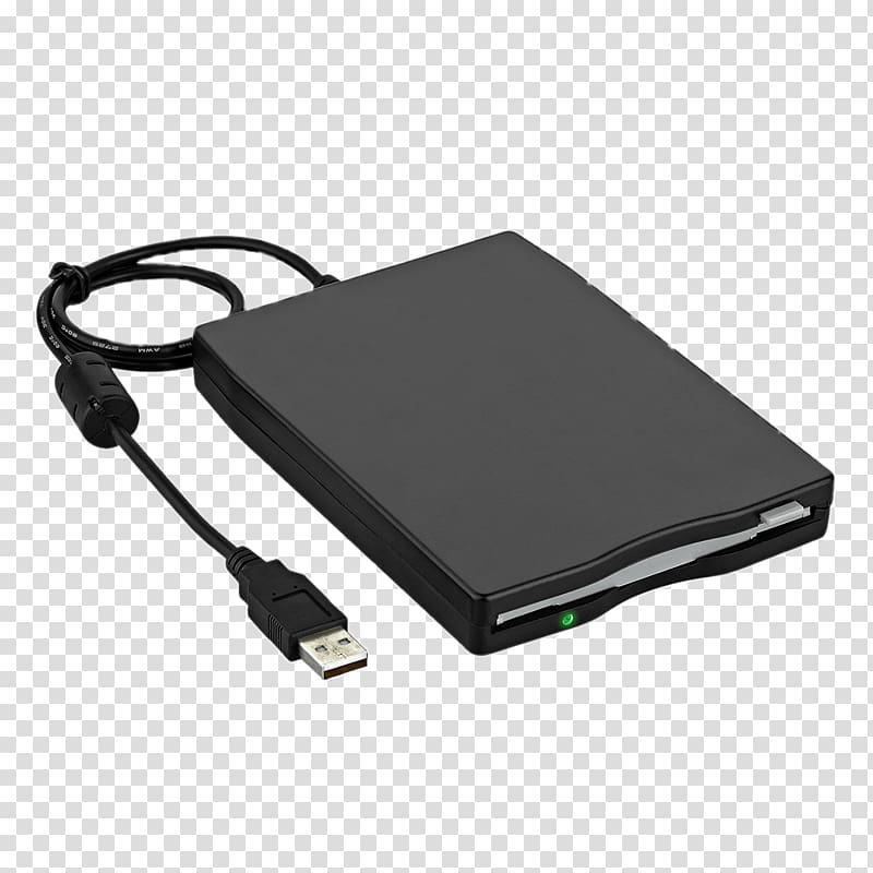 black external drive, Floppy Disk Drive transparent background PNG clipart