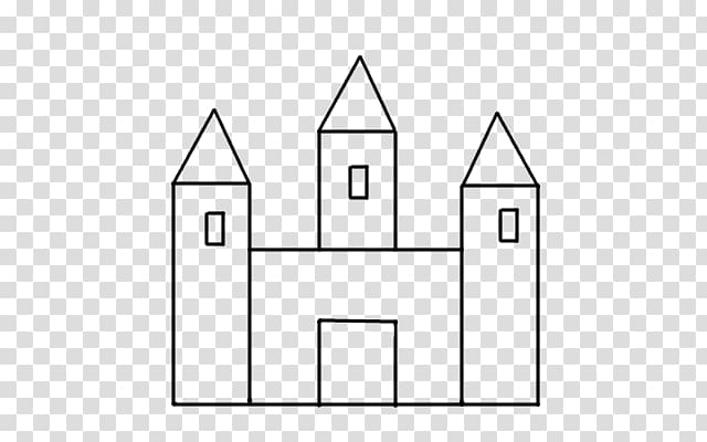 Red Square Paper House Drawing Line art, Ice castle transparent background PNG clipart