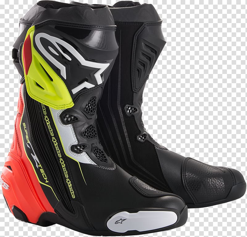Alpinestars Supertech R Boots Motorcycle boot MotoGP, motorcycle transparent background PNG clipart