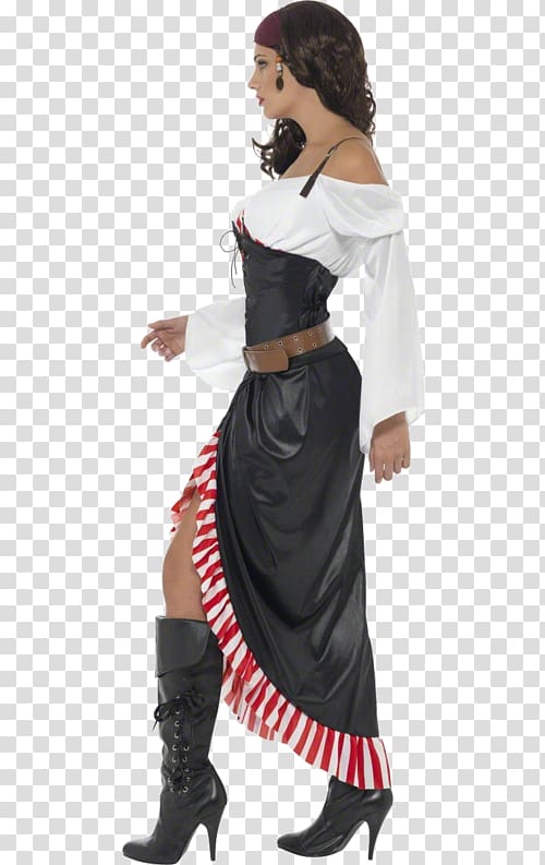 Costume Woman Piracy Dress Skirt, woman transparent background PNG clipart