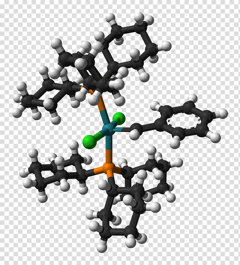 Grubbs\' catalyst Ball-and-stick model Molecule Organometallic chemistry Organic chemistry, organic chemistry transparent background PNG clipart