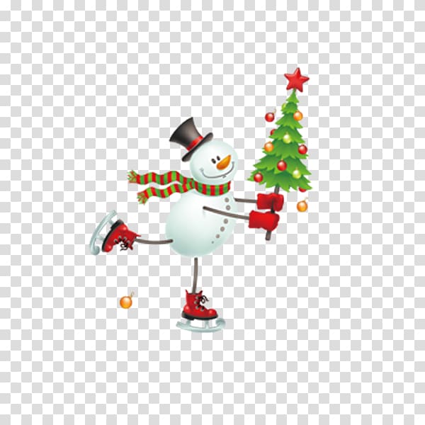 Santa Claus Christmas tree Snowman, Snowman Christmas Tree transparent background PNG clipart