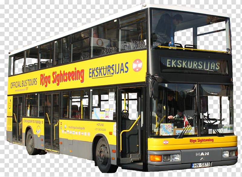 Double-decker bus, City bus transparent background PNG clipart